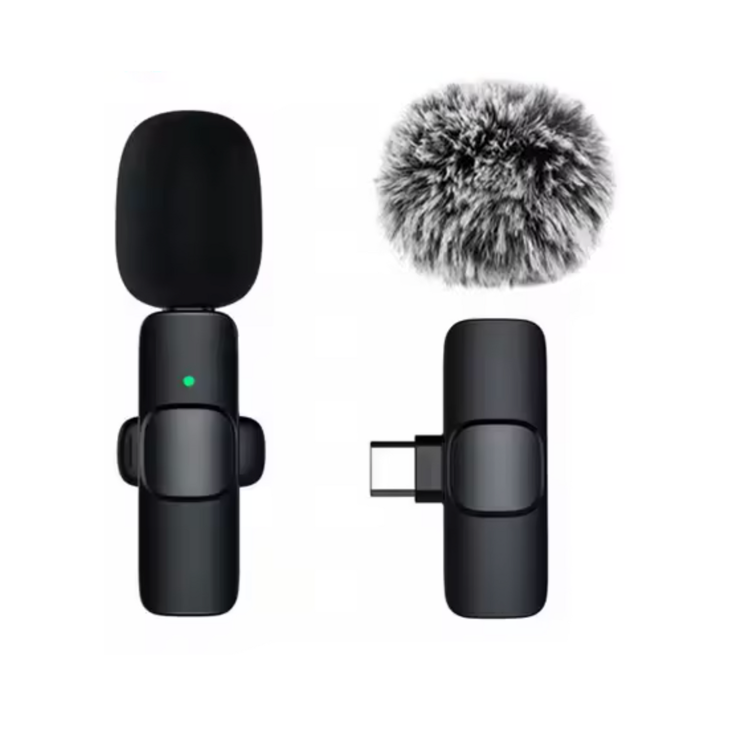 Micrófono Lavalier Inalámbrico – Sonido Profesional con Conectores Tipo C y Lightning | Ideal para iPhone y Android