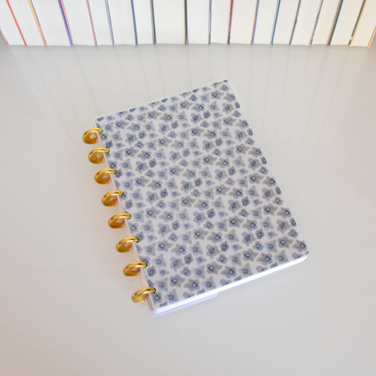 Libreta Flores Azul