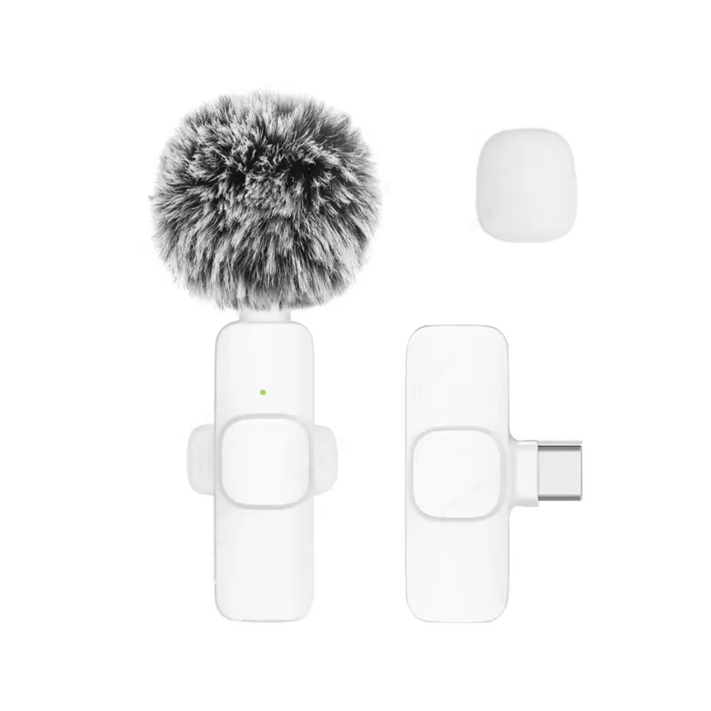 Micrófono Lavalier Inalámbrico – Sonido Profesional con Conectores Tipo C y Lightning | Ideal para iPhone y Android